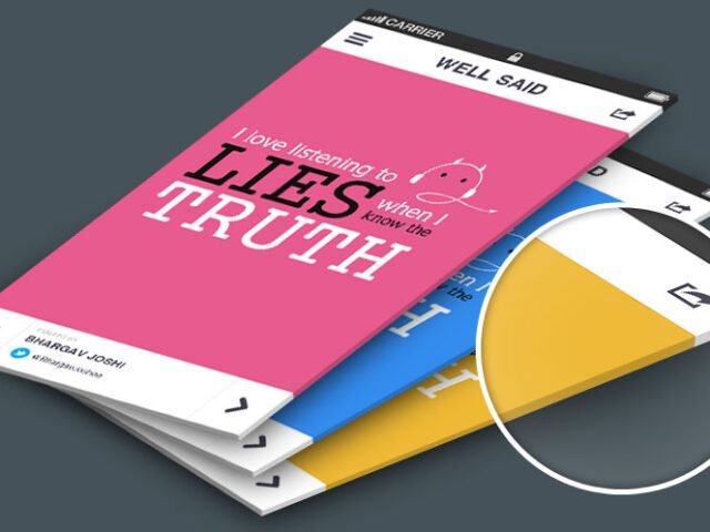3D Perspective App Screen Mockup