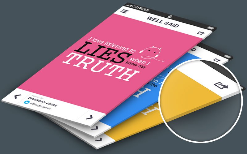 3D Perspective App Screen Mockup