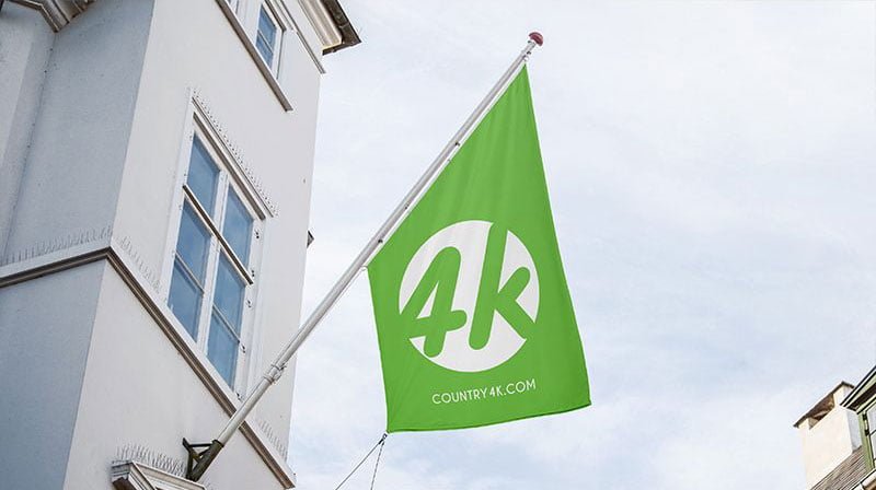 4k Flag Mockup