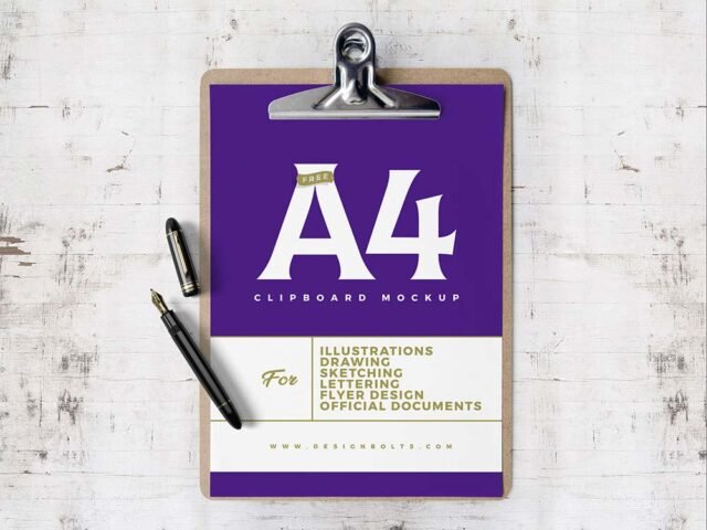 A4 Clipboard Mockup