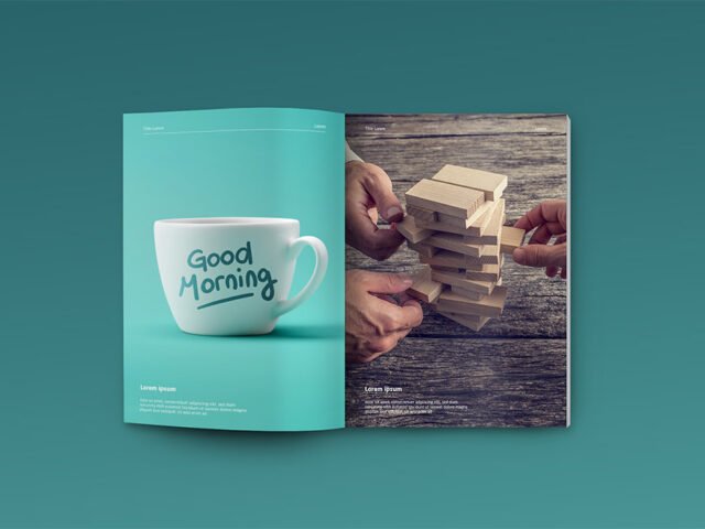 A4 Magazine PSD Mockup
