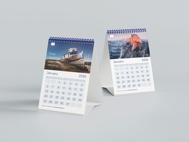A5 Desk Calendar Mockup