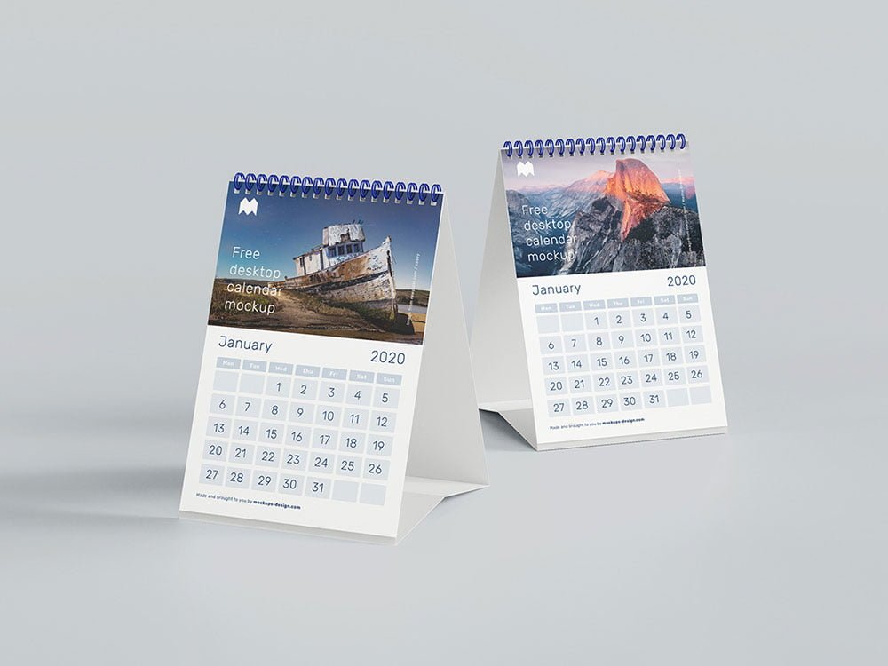 A5 Desk Calendar Mockup