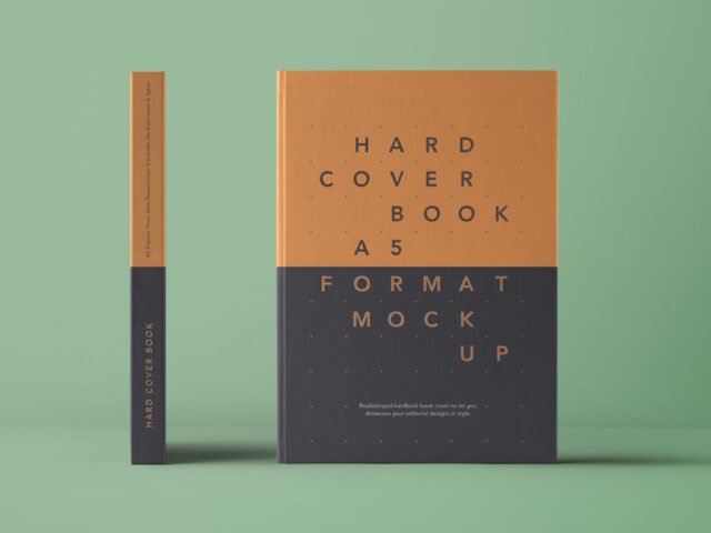 A5 Hardcover Book Mockup