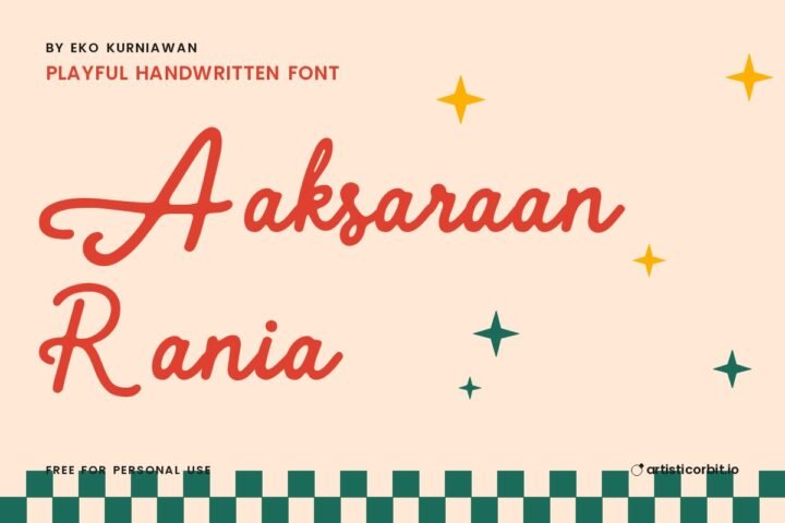 Aaksaraan Rania font preview