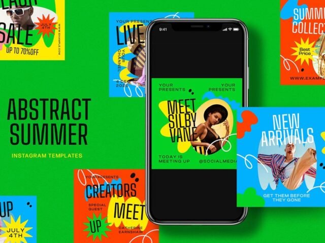 Abstract Summer Instagram Templates