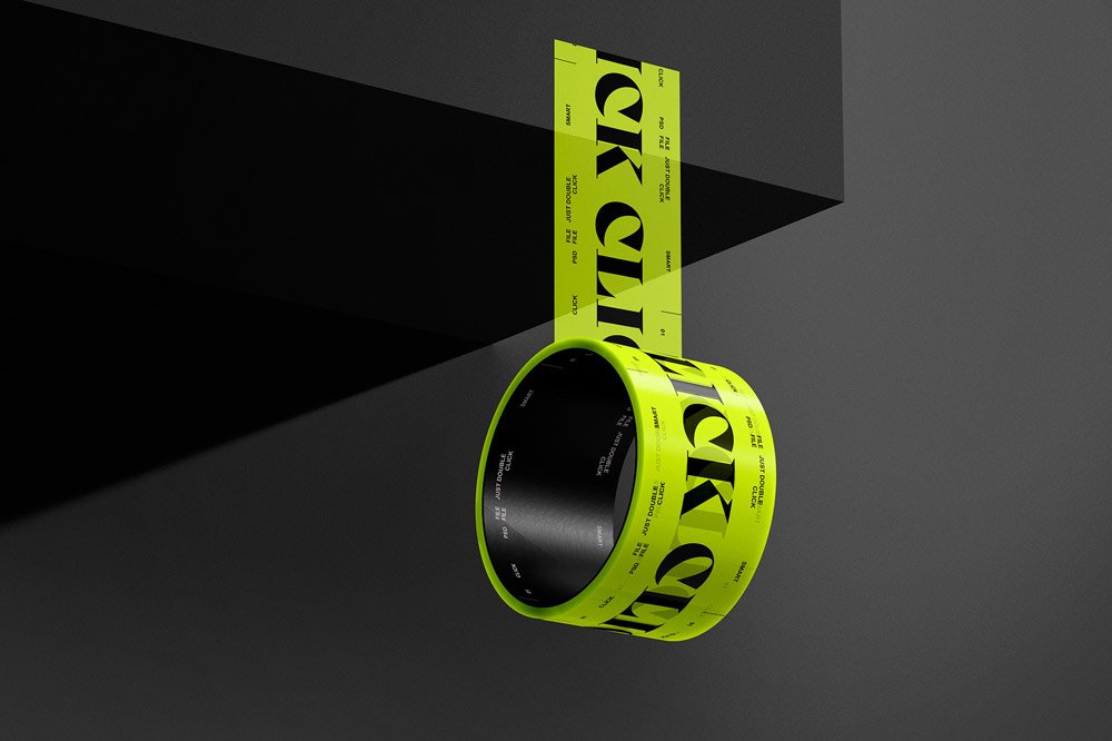 Adhesive Duct Tape Mockup PSD