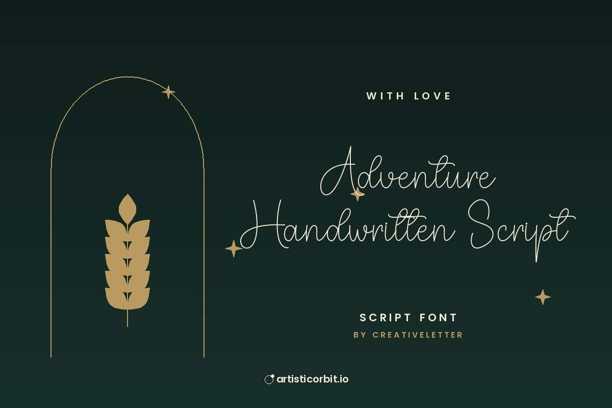 Adventure Handwritten Script font preview