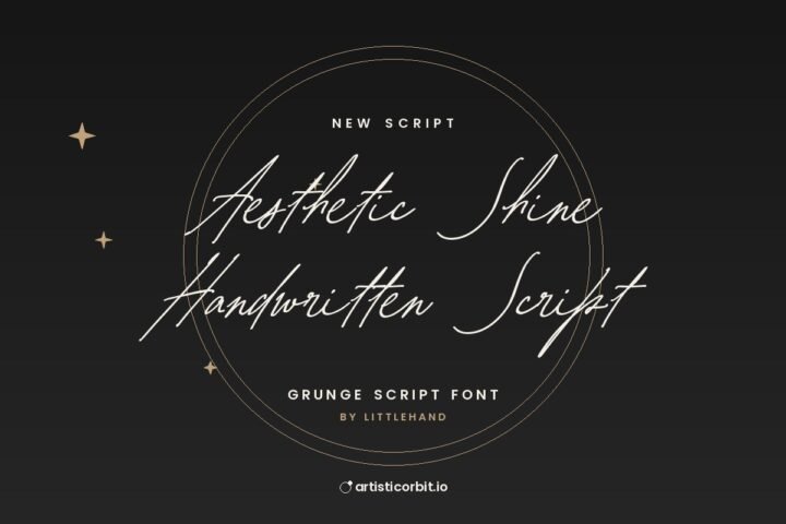 Aesthetic Shine Handwritten Script font preview