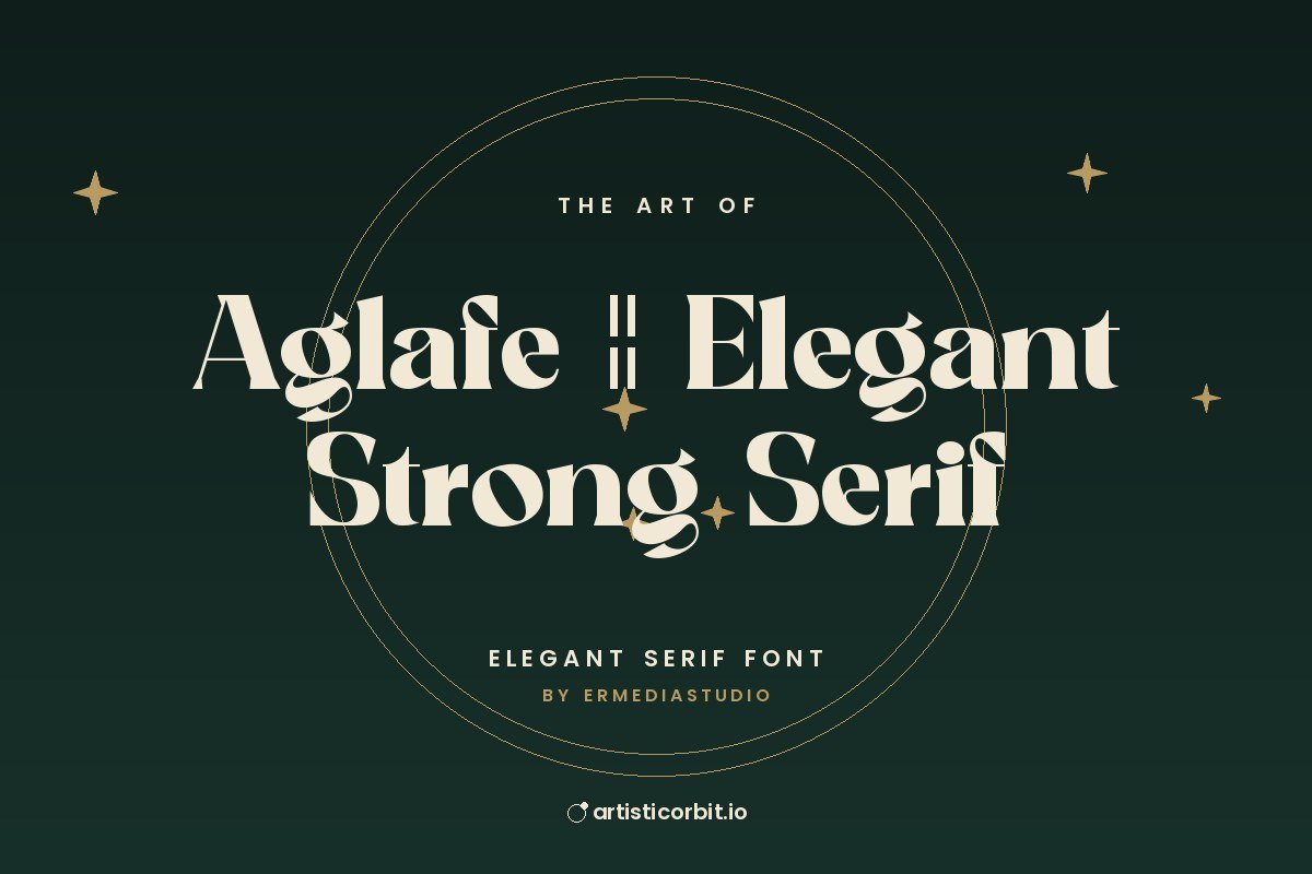 Aglafe || Elegant Strong Serif font preview