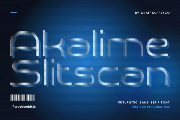Akalime Slitscan font preview