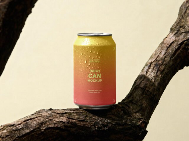 Aluminum Beverage Can Mockup