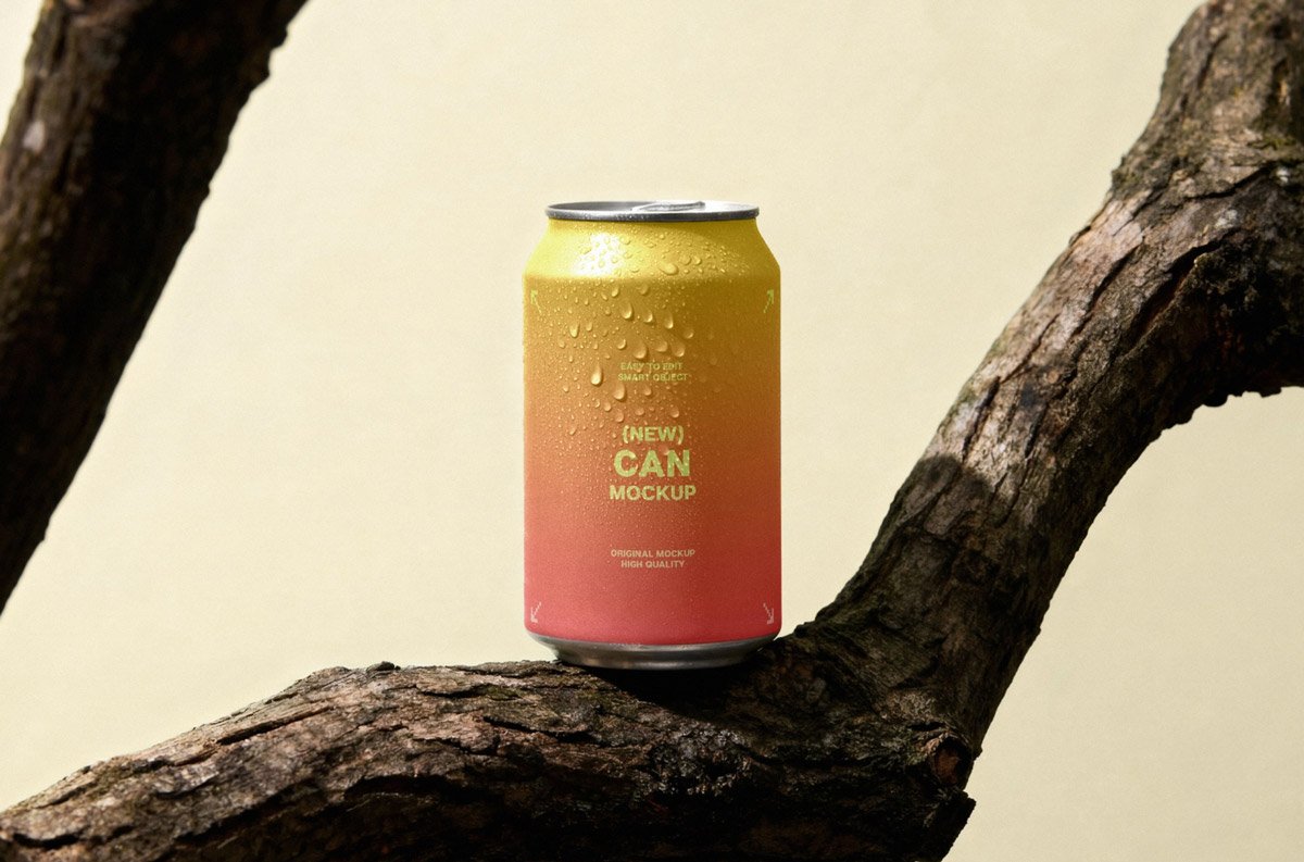 Aluminum Beverage Can Mockup