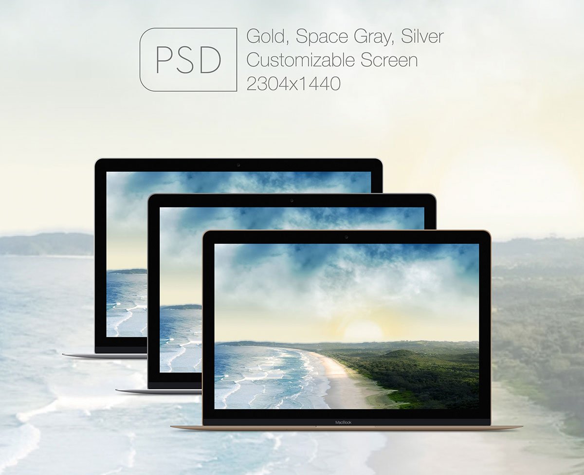 Apple Macbook Mockup PSD