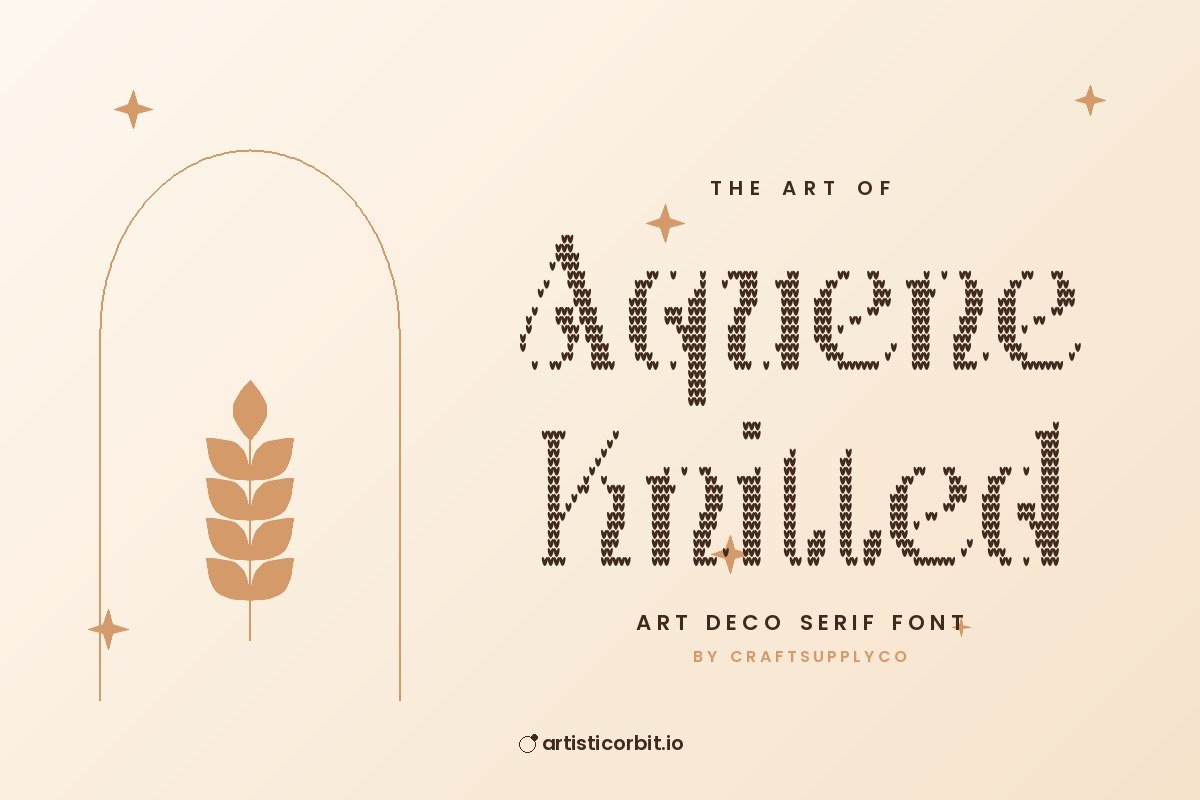 Aquene Knitted font preview