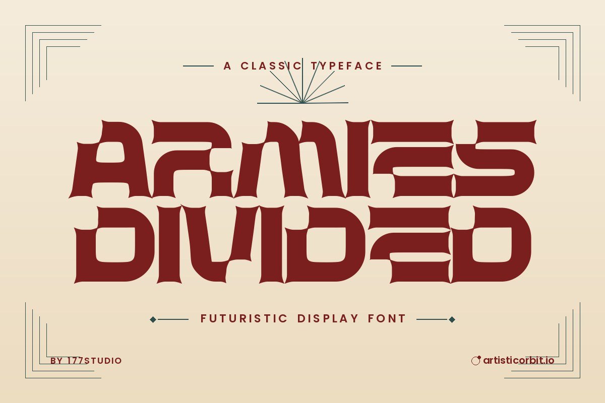 Armies Divided font preview