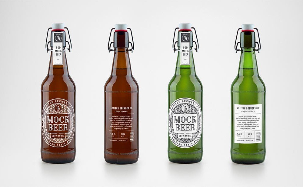 Artisan Beer Bottle Mockup