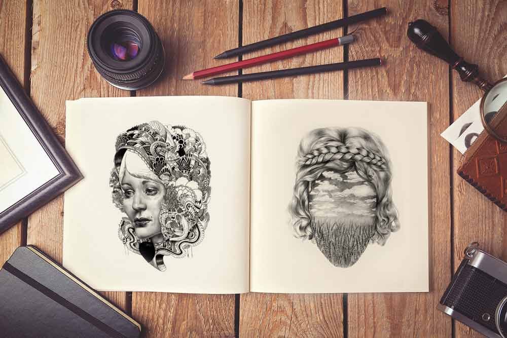 Artist Sketchbook Mockup