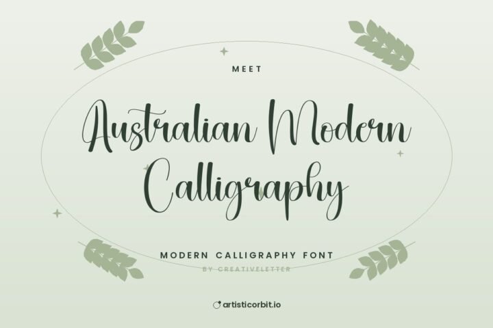 Australian Modern Calligraphy font preview