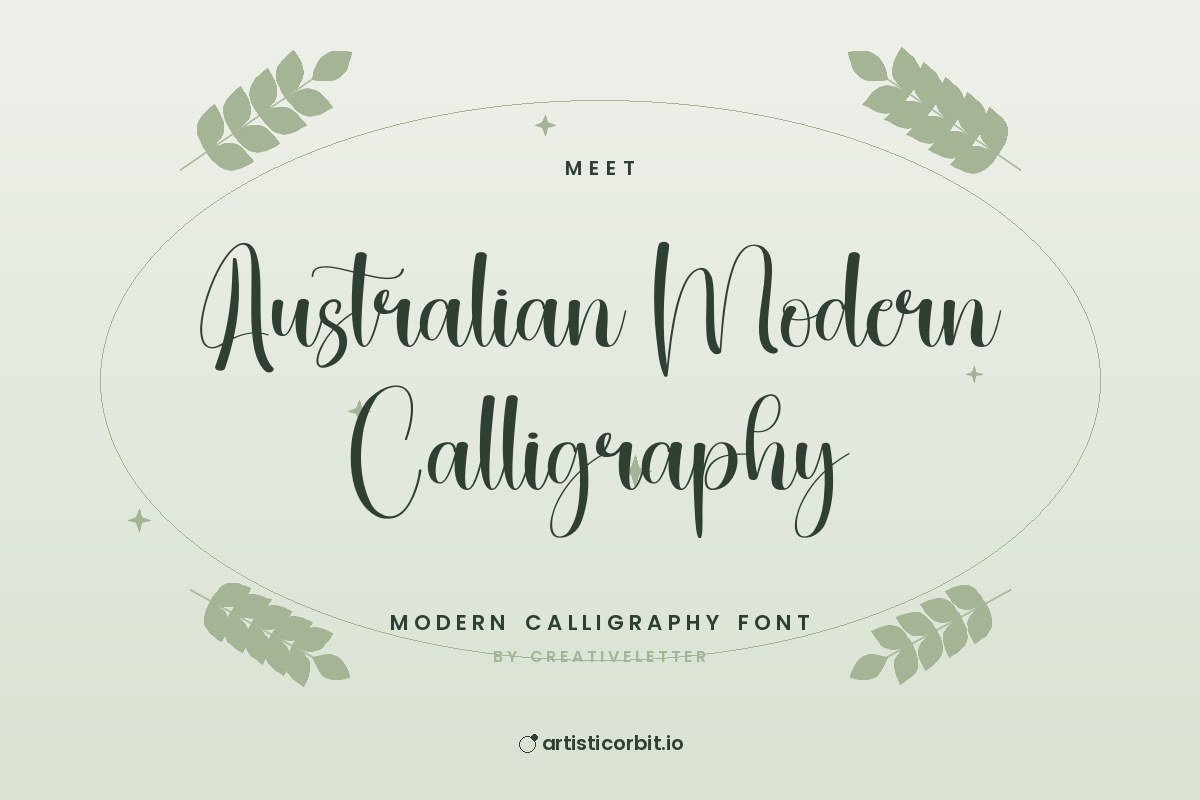 Australian Modern Calligraphy font preview