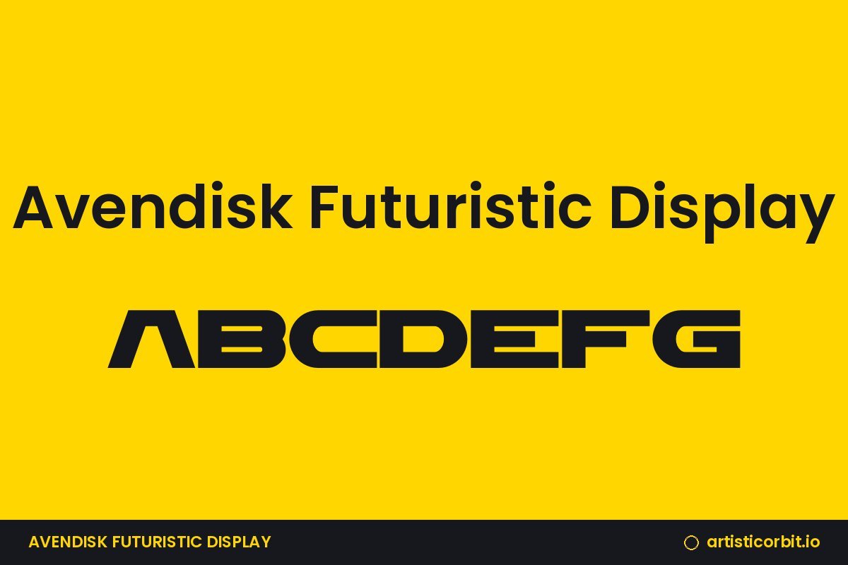 Avendisk Futuristic Display font preview