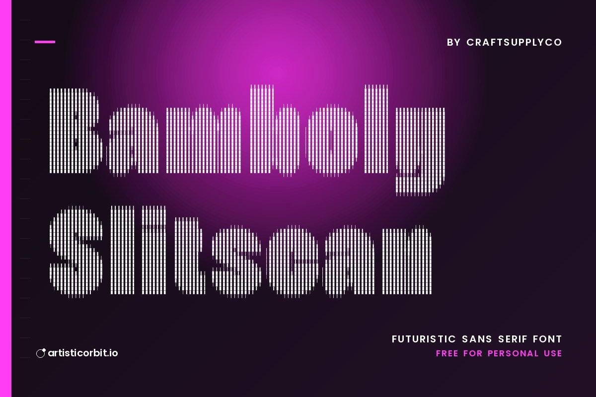 Bamboly Slitscan font preview
