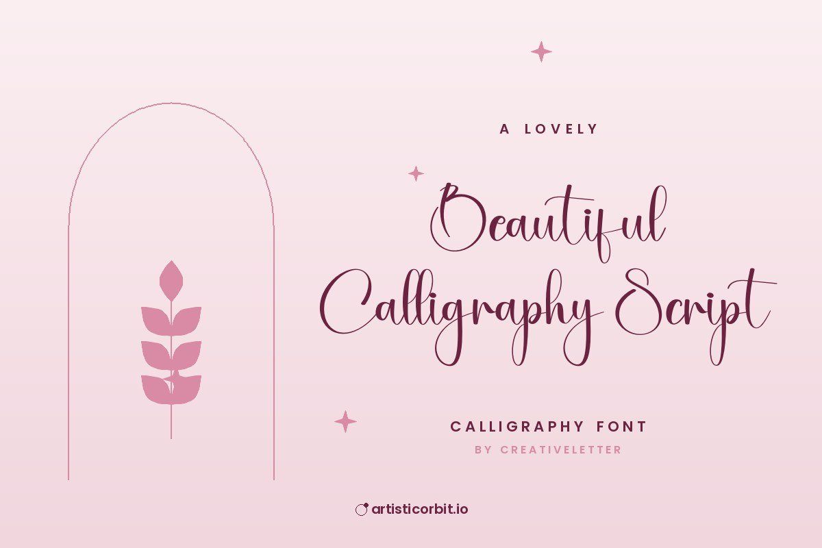 Beautiful Calligraphy Script font preview