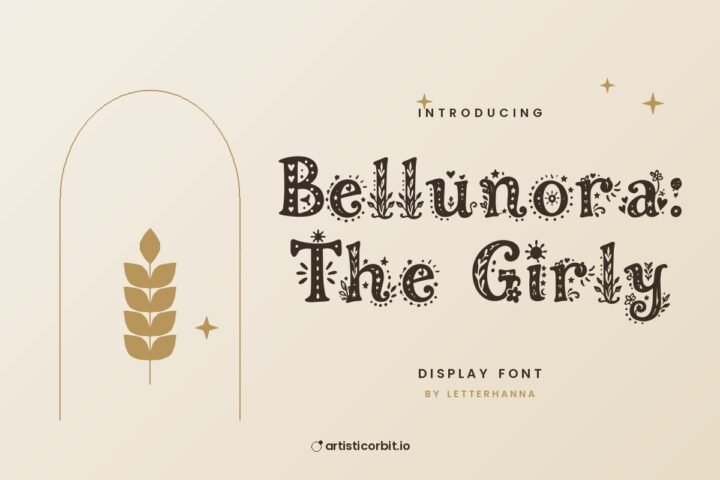 Bellunora: The Girly font preview