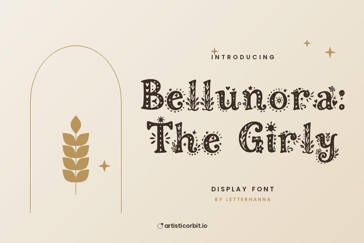 Bellunora: The Girly font preview