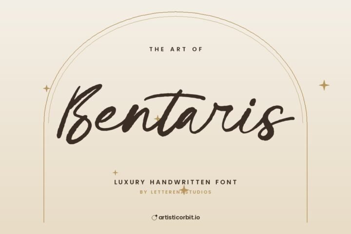 Bentaris font preview