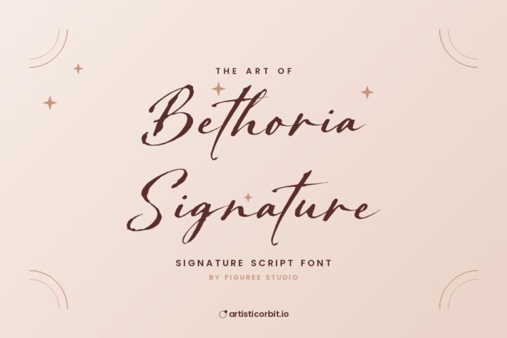 Bethoria Signature font preview