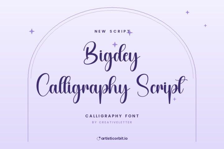 Bigdey Calligraphy Script font preview