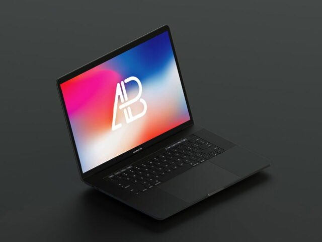 Black Macbook Pro Mockup