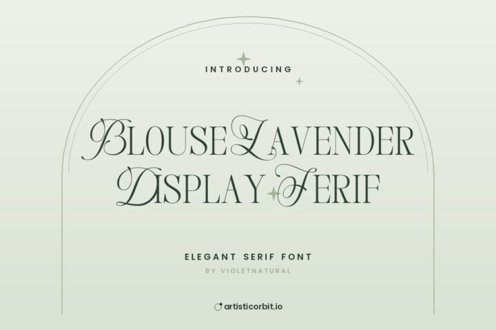 Blouse Lavender Display Serif font preview