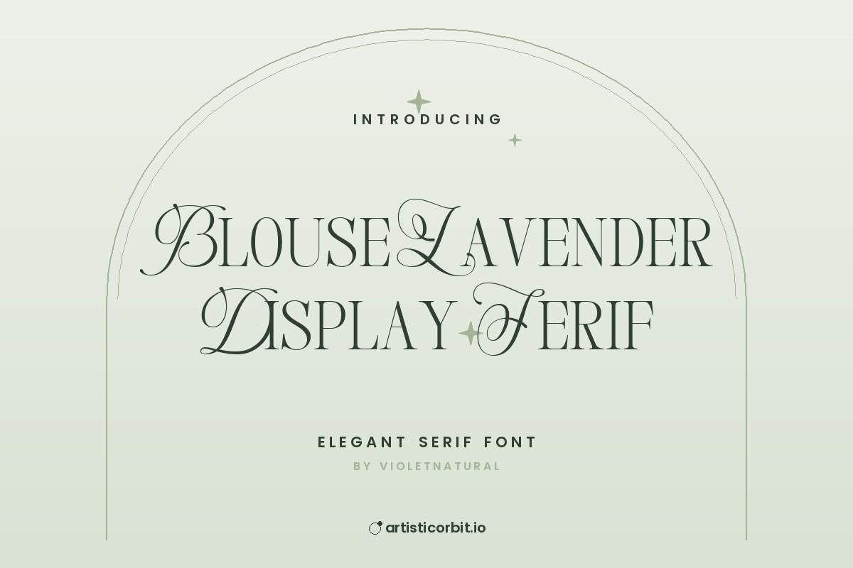 Blouse Lavender Display Serif font preview