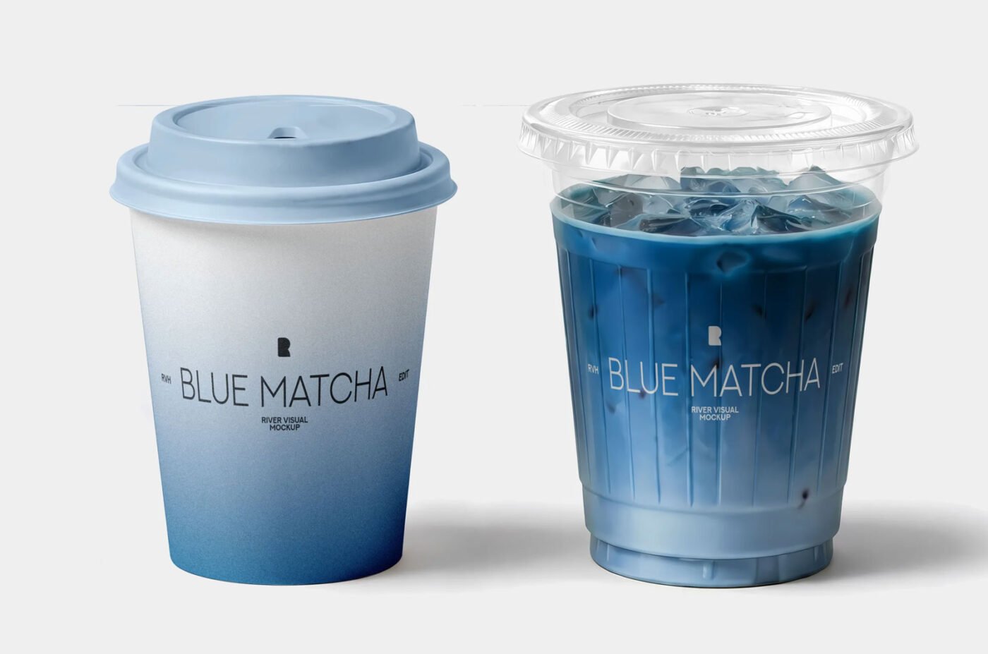 Blue Matcha Cup Mockup