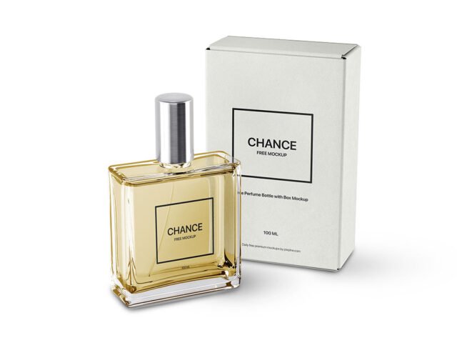 Bottle & Box Perfume Mockup