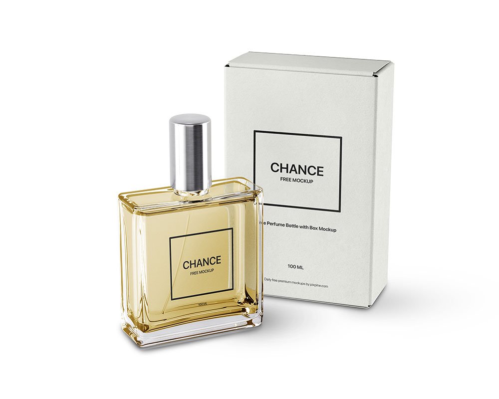 Bottle & Box Perfume Mockup