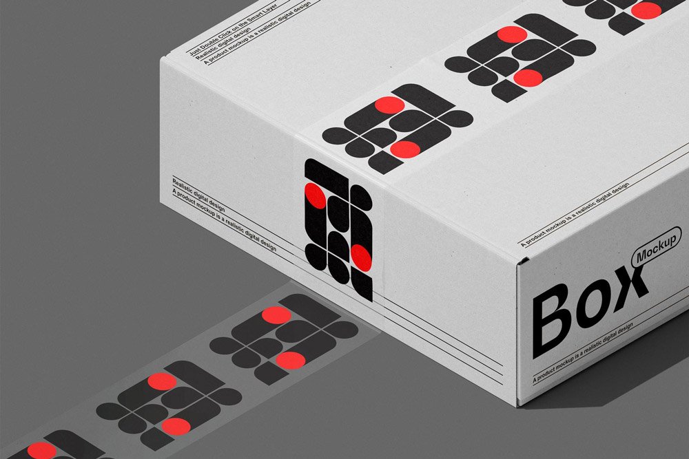Box Duct Tape Mockup