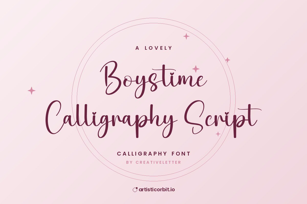 Boystime Calligraphy Script font preview