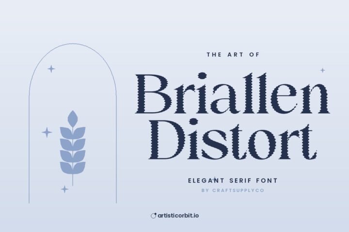 Briallen Distort font preview
