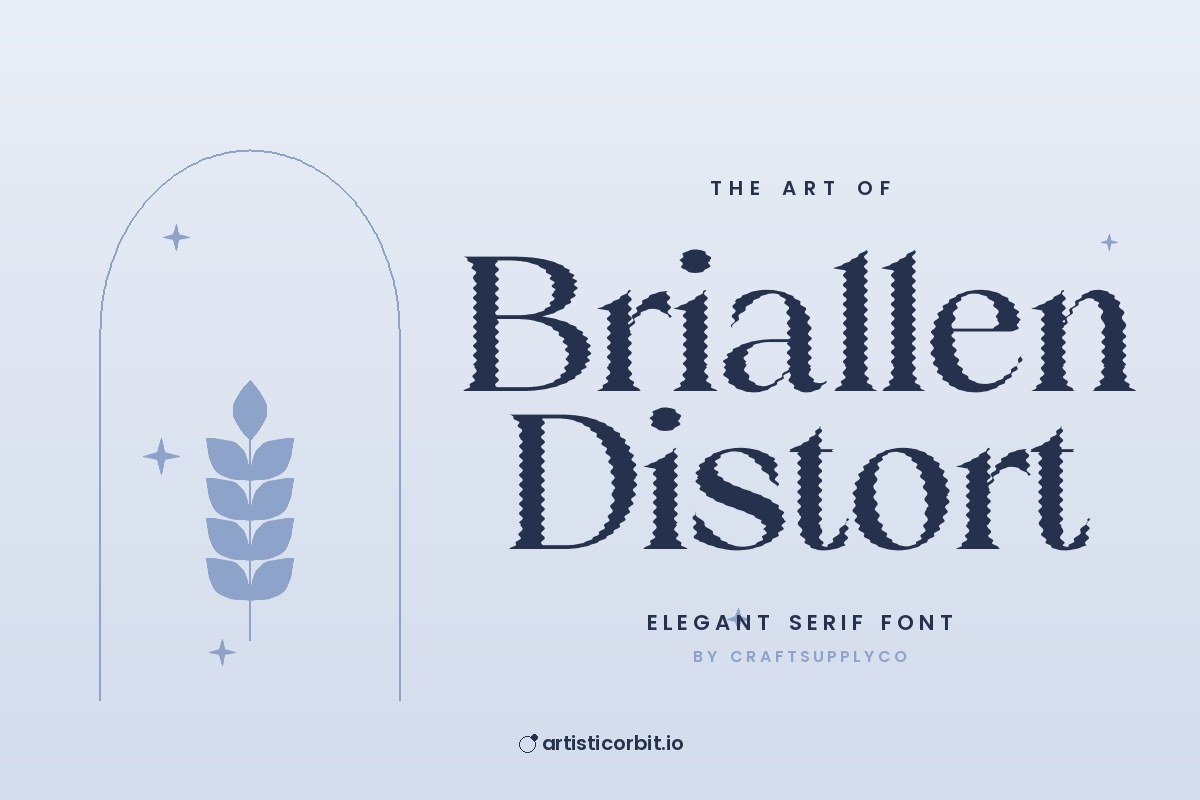 Briallen Distort font preview