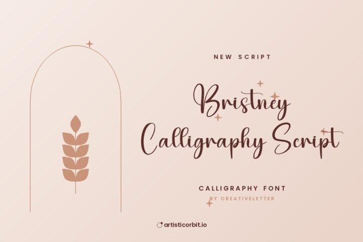 Bristney Calligraphy Script font preview