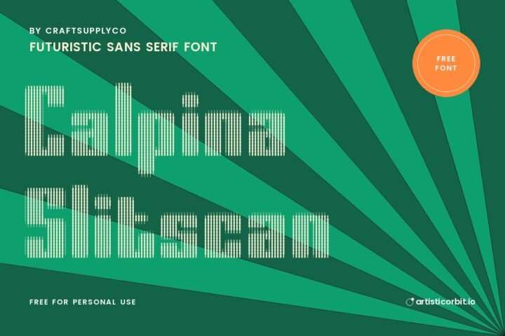 Calpina Slitscan font preview