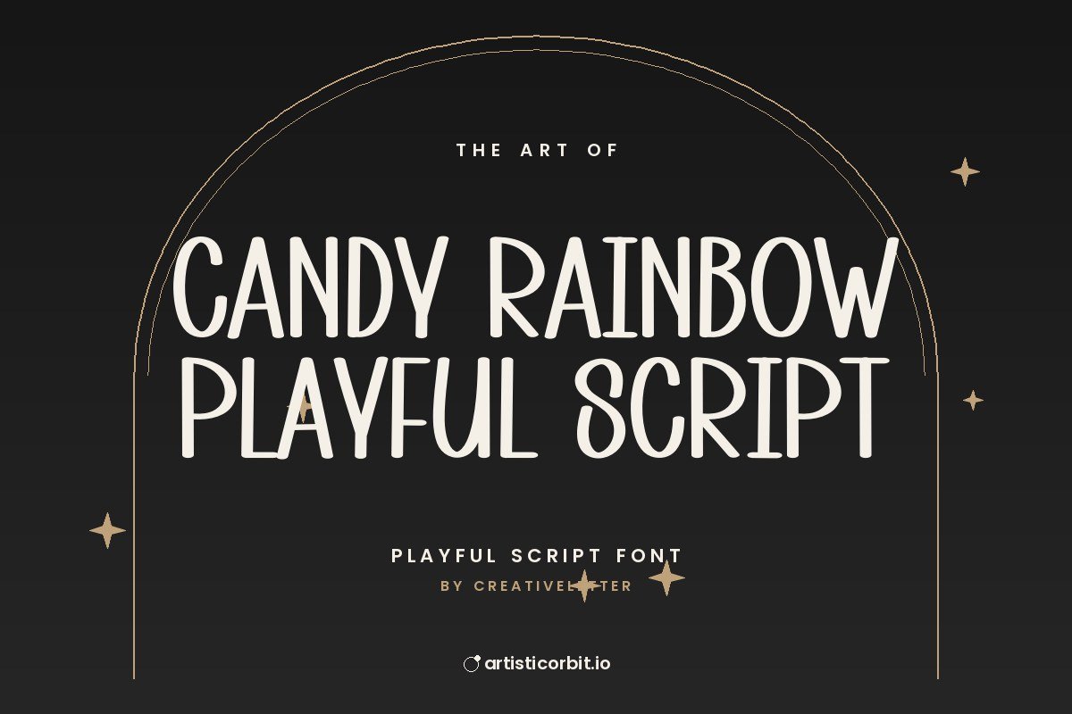 Candy Rainbow Playful Script font preview