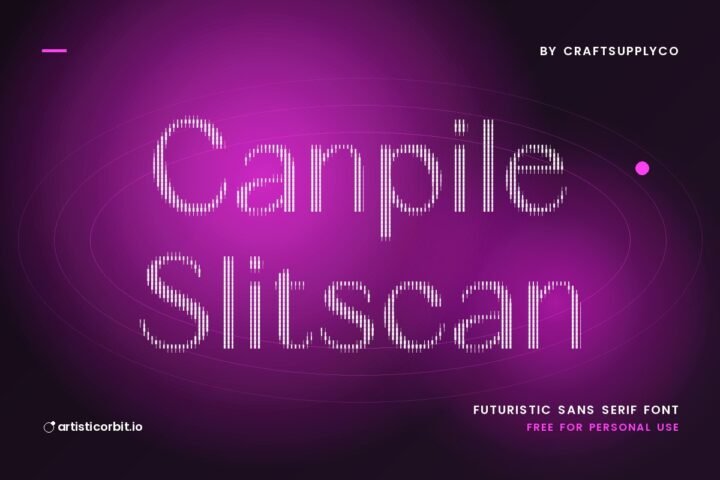 Canpile Slitscan font preview