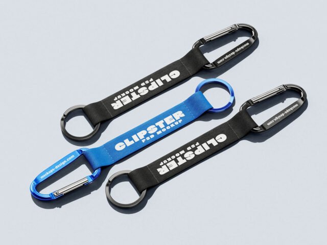 Carabiner Strap Keychain Mockup