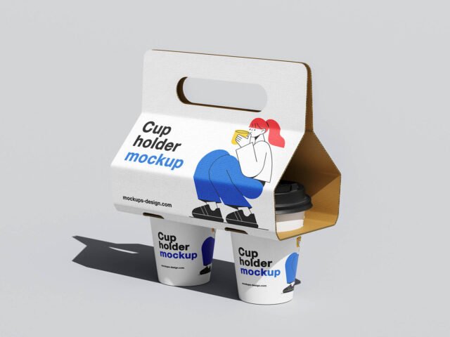 Carry Holder Cup Mockup