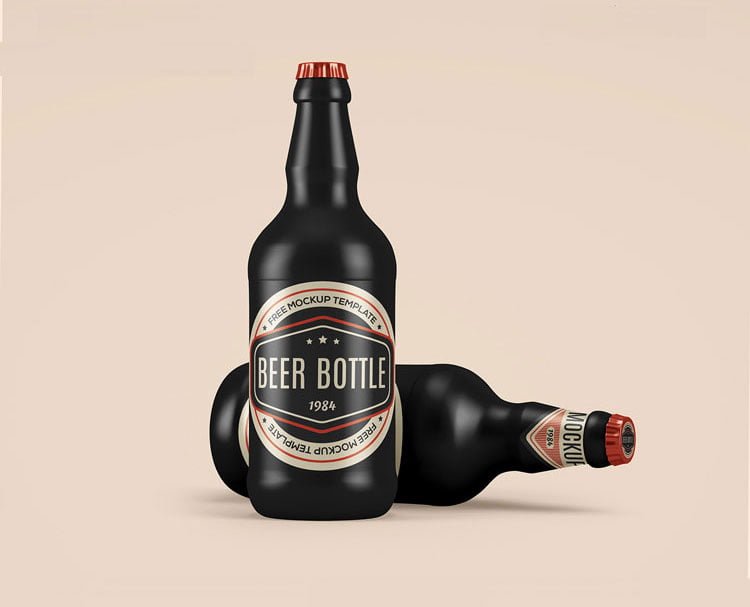 Ceramic Beer Bottle Mockup