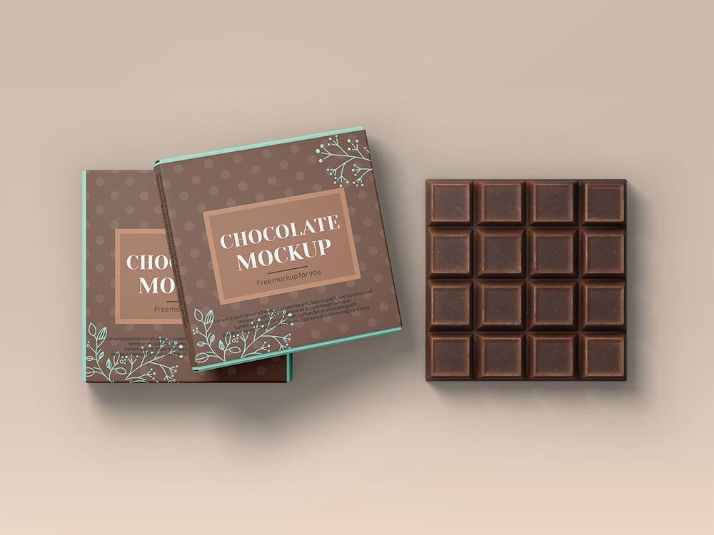 Chocolate Bar Packaging Mockup